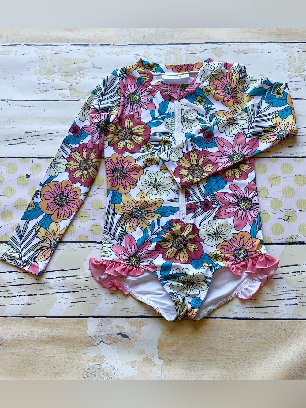 Oopsie Daisy Floral Rashguard Swim